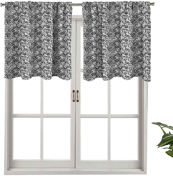 Cortinas opacas cenefa con bolsillo para barra de encaje como malla