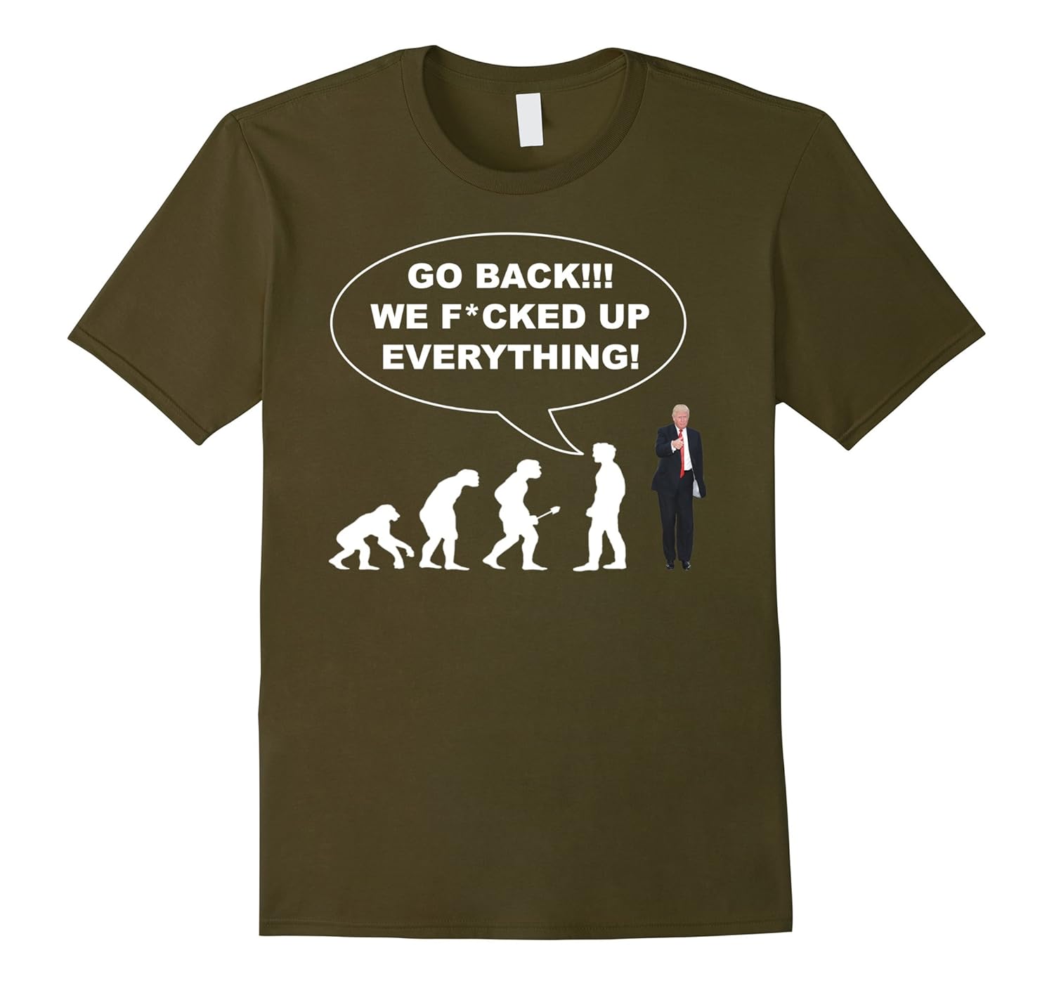 Go Back Anti Trump Evolution Shirt 2016TD Teedep