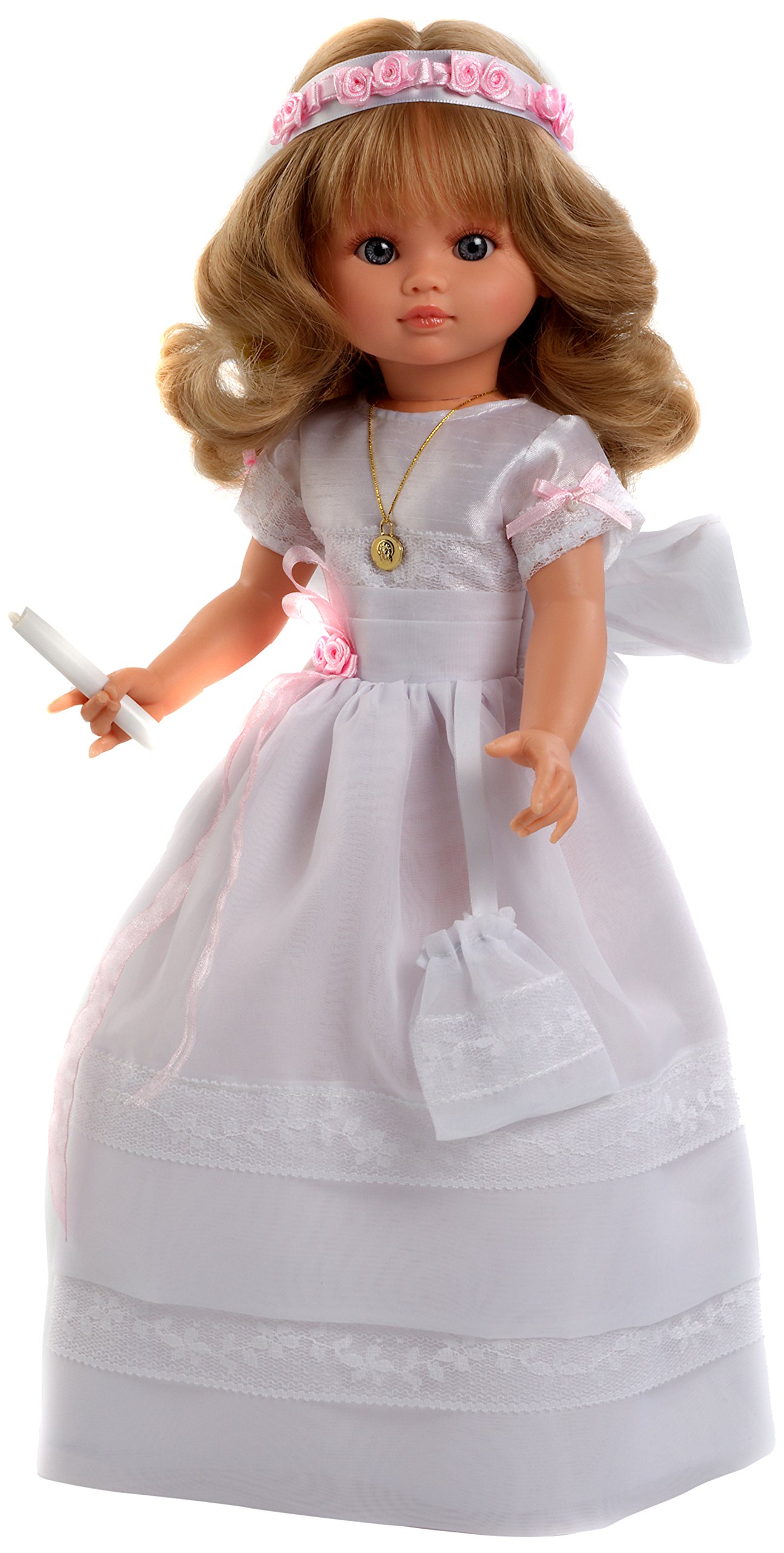 Berbesa – Wrist Fany Dressed of First Holy Communion Candle, 40 cm (4607 V)