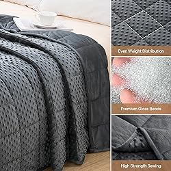 Wemore Minky Dot Weighted Blanket for Adults Queen