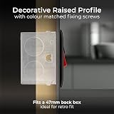 BG Electrical Nexus Metal Cooker Switch with Socket 45A Matt Black NFB70B view 3