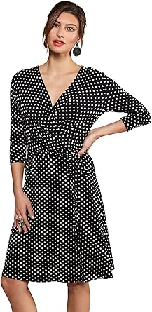 black jersey wrap dress