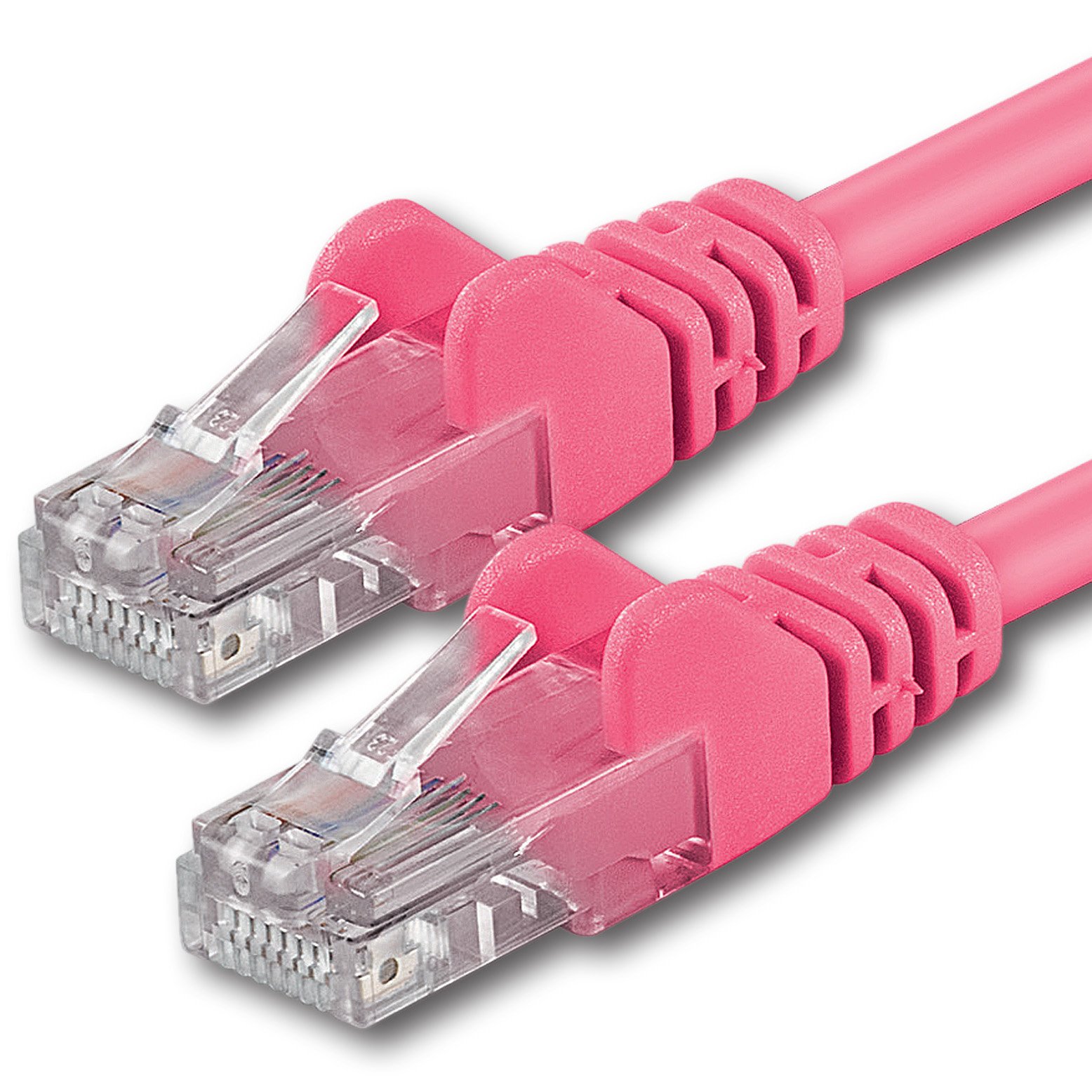 1aTTack.de 15m - Magenta - 1 piece - CAT.6 CAT6 Ethernet LAN network cable 1000 Mbit/s patch cable