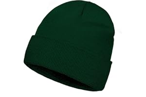 Beanie for Men Women, Slouchy Knitted Beanie Hats Winter Warm Hat Unisex Cuffed Plain Hat for Cold Weather
