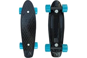 SK8MEMO 17x5 Inch Mini Skateboard, Mini Cruiser Skateboard for Beginners with ABEC-7 Bearing and Soft PU Wheels