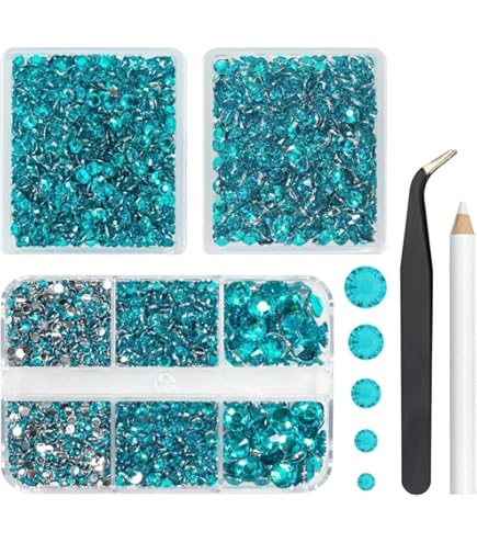 Glitzersteine Für Nageldesign & Deko - Flache Strasssteine In Türkis