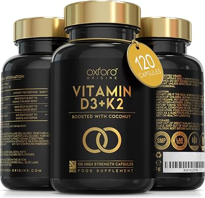 Oxford Origins Vitamin D3 K2 4000 IU/100 mcg MK7 120 capsules UK