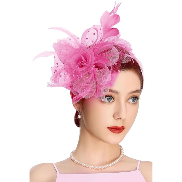 Kentucky Fascinator Hat Mesh Net Feather Tea Party Hat  display picture 1