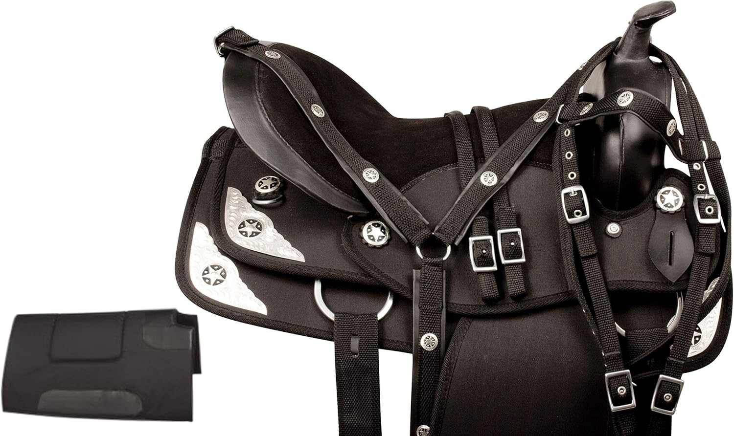 Acerugs New Comfy GAITED Western Pleasure Trail Show Horse Saddle TACK 14 15 16 17 18 Free Bridle REINS Breast Collar