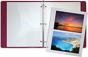 Better Office Products 50 Count Photo Mounting Sheets, 11 x 9 Inches, Double-Sided, 3-Hole Punched, Refill Photo Album Sheets, Replacement Photo Album Sheets, Box of 50
