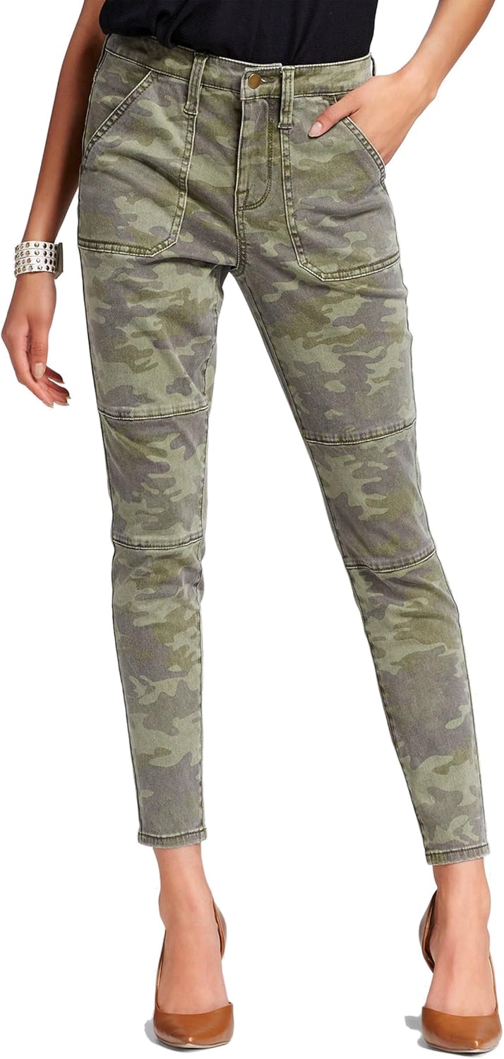 Mossimo Women's Highrise Skinny Jegging Super Stretch Camouflage Utility Pants (8) at Amazon