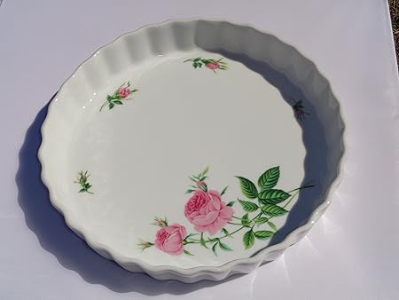 Christineholm Ceramic Quiche Dish Pink Roses Amazon Co Uk Kitchen Home