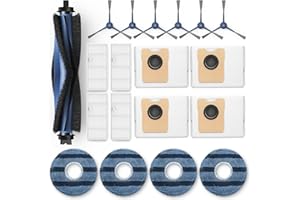 LACVIK 𝗢𝗺𝗻𝗶 𝗖𝟮𝟬 Accessory Kit for eufy Omni C20 Robot Vacuum, 𝟭𝟵 𝗣𝗔𝗖𝗞 Replacement Parts Include: 1* Main Rolling Brush, 4* Washable Filter, 6* Side Brush, 4* Dust Bag, 4* Mop Pad