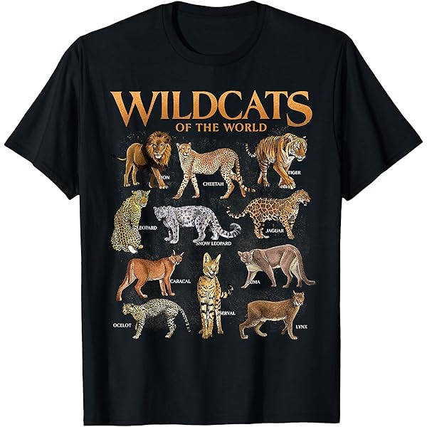 パトゥ　ビッグキャットTシャツ PATOU BIG CAT T-SHIRT Amazon.com: Wild Cats of the World Educational Animal Big Cat