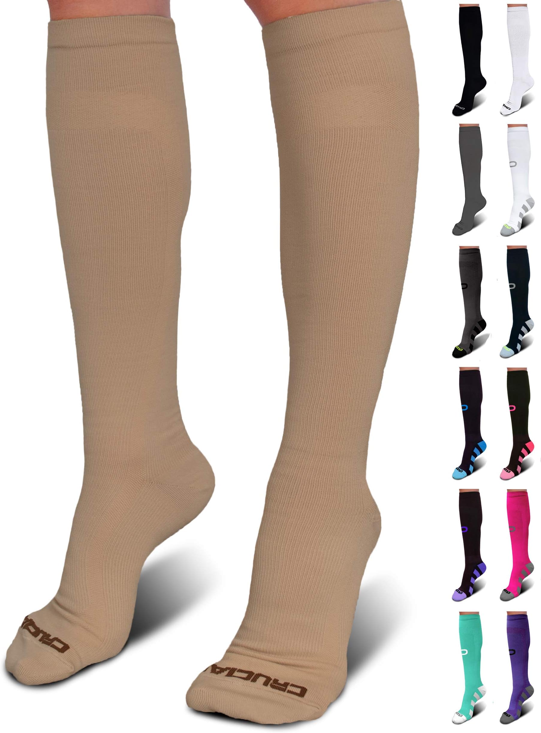 Crucial Compression Socks for Men & Women (20-30mmHg) Running, Athletic, Travel