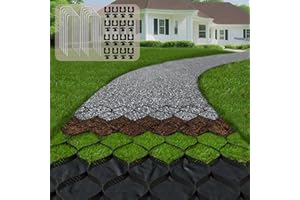 MIWOOYY 2" Thick Gravel Ground Grid 6.5ft x 16.5ft - Geo Grid Driveway Stabilization Grids, Gravel Retainer Grid 1885 LBS Per Sq ft, Geocell Geogrid for Walkway Driving RV Parking Slopes and Garden