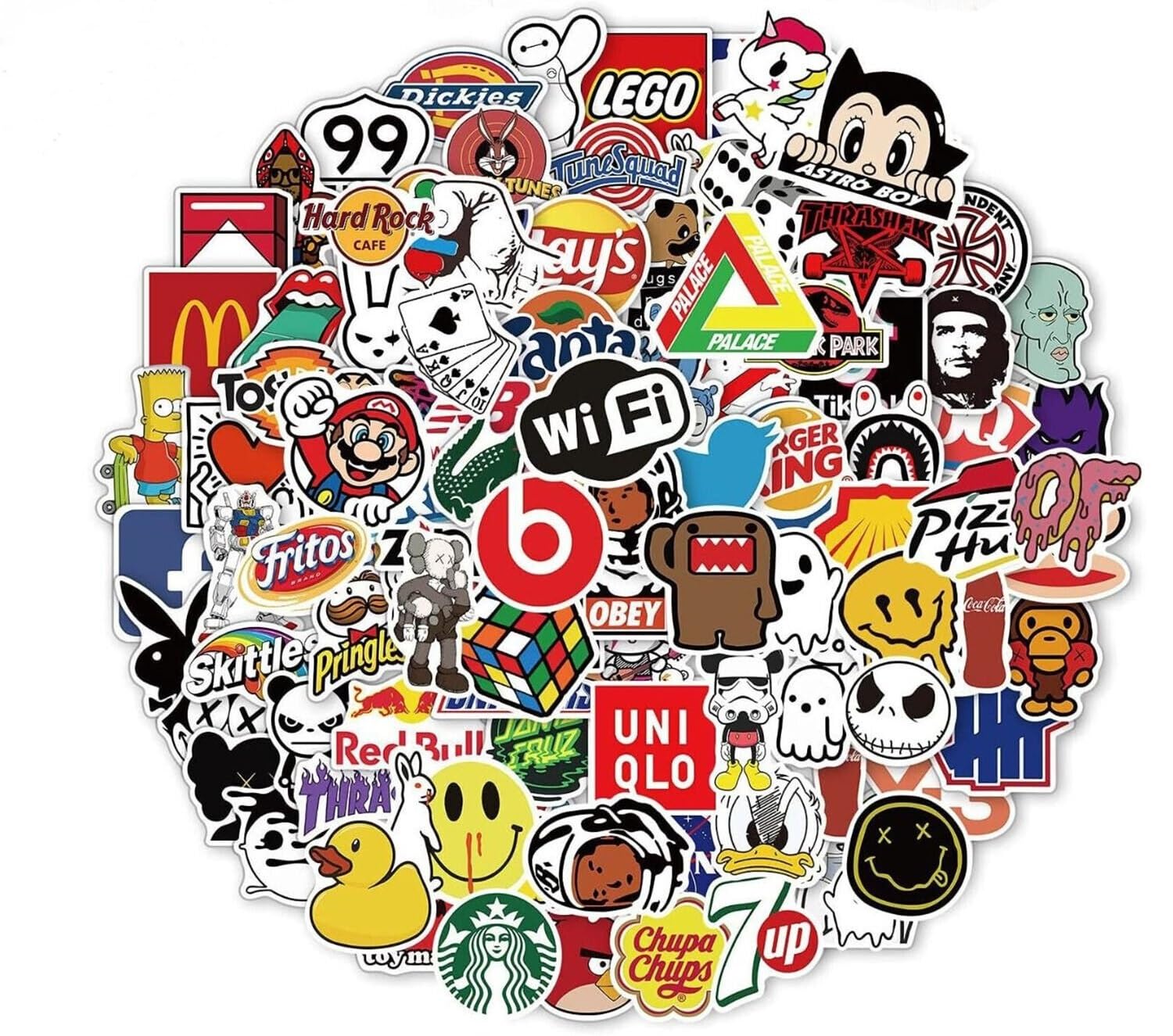 StickerSity 100PCS Random Vinyl Stickers Bulk Pack – Waterproof Stickers for Kids, Teens & Adults – Cute Funny Stickers for Water Bottles, Laptops, Helmets, Phone Cases, Scrapbooking, Art & More
