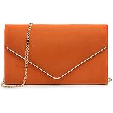 Dasein Women Faux Suede Evening Clutch Bags Formal Party Clutches Wedding Purses Cocktail Prom Clutches