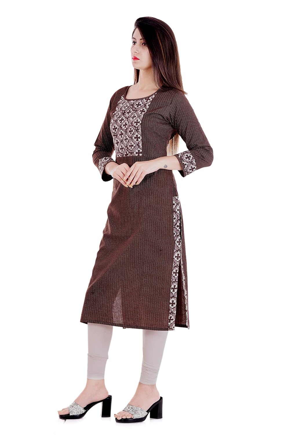 yash gallery women`s cotton straight printed kurti