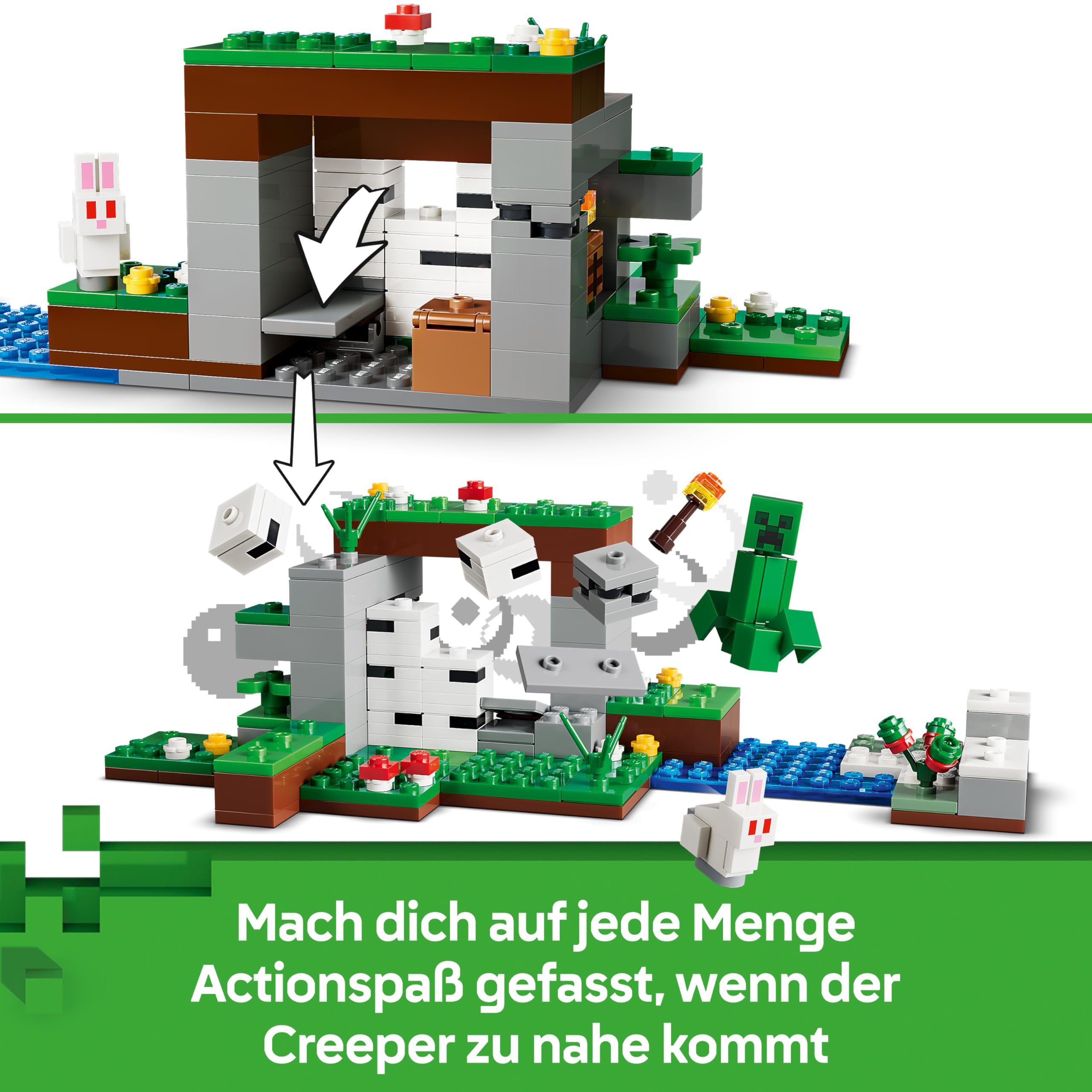 LEGO Minecraft Erstes Abenteuer in der Nacht - Interaktives Spielzeug mit 7 Figuren inkl. Alex, Creeper, Skelett & Waldwolf - Gaming-Geschenk für Jungen und Mädchen ab 8 Jahren - 21593 6