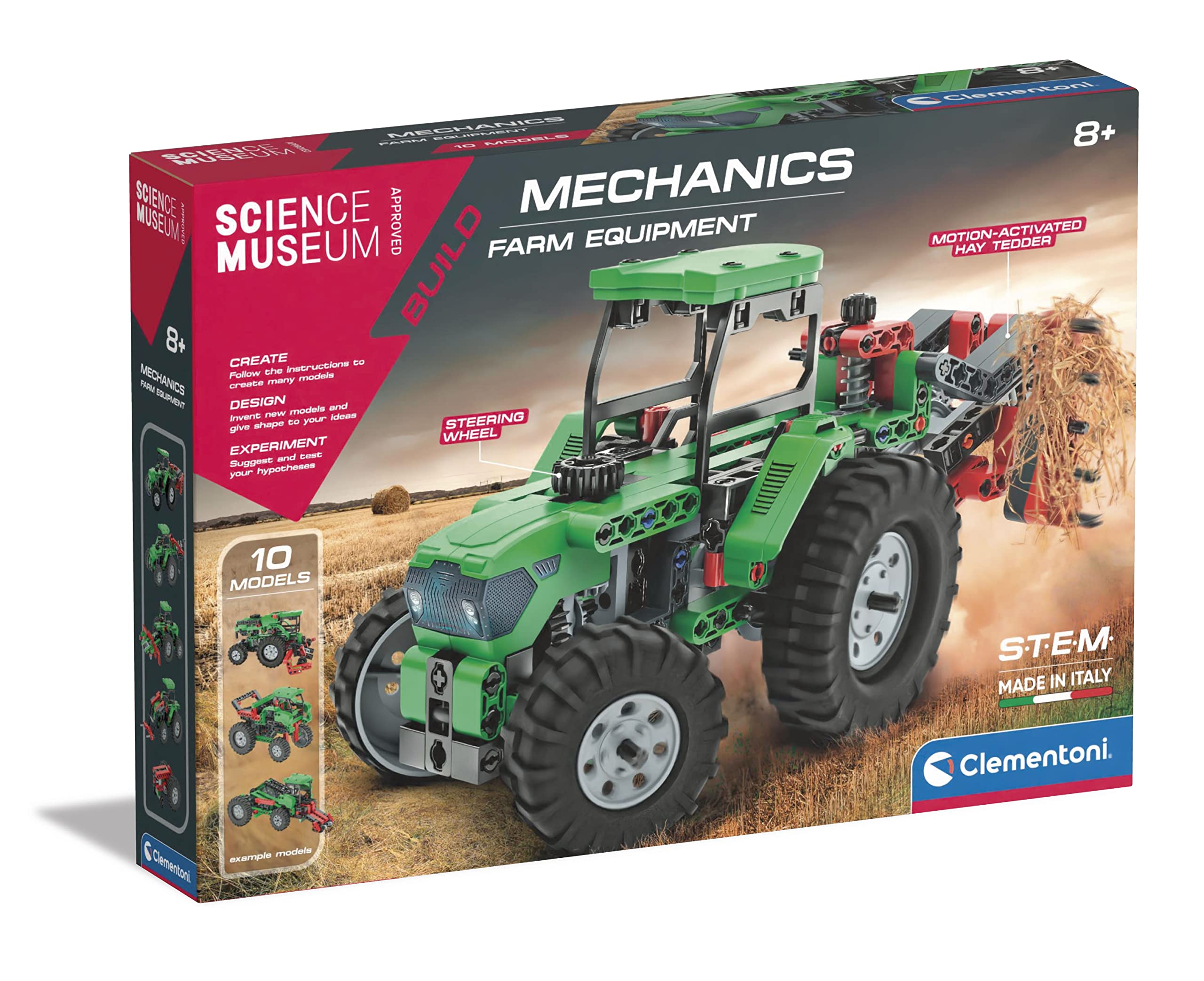 Clementoni- Science Museum Mechanics: Farm Vehicle Building Set, Learn Through Building & Playing, (8 Years+) — image 1