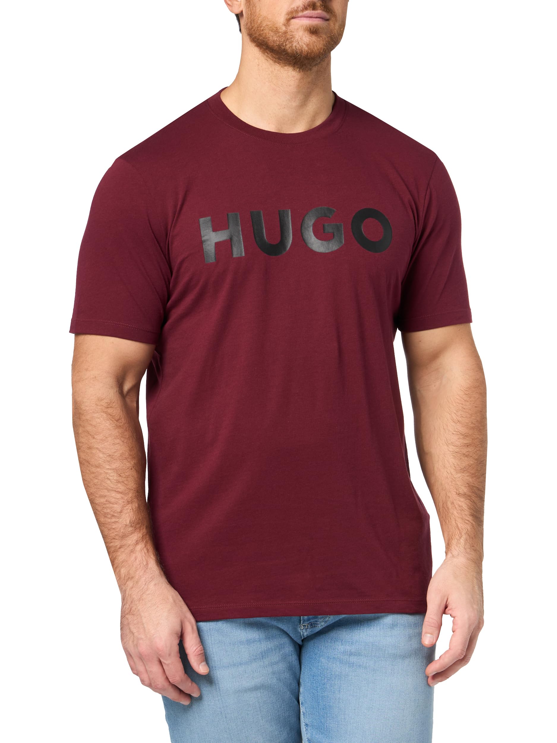 HUGO, Print Logo Short Sleeve T-Shirt, Cranberry Port, XXL Image
