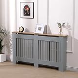AVC Designs Extra Large Radiator Cover Modern Vertical Slats Grey Oak view 3