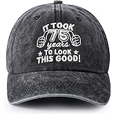 40th 50th 60th 70th Birthday Gifts for Men, Vintage Happy Birthday Gift Ideas Baseball Caps Adjustable, Funny Birthday Hats