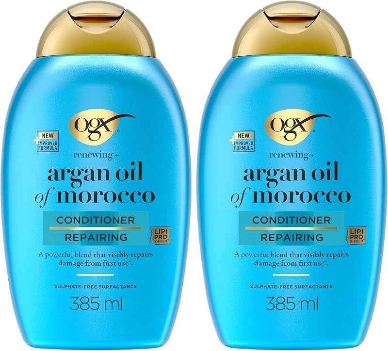 OGX Argan Oil of Morocco Hair Conditioner 385ml Pack of 2 for Dry Damaged Hair