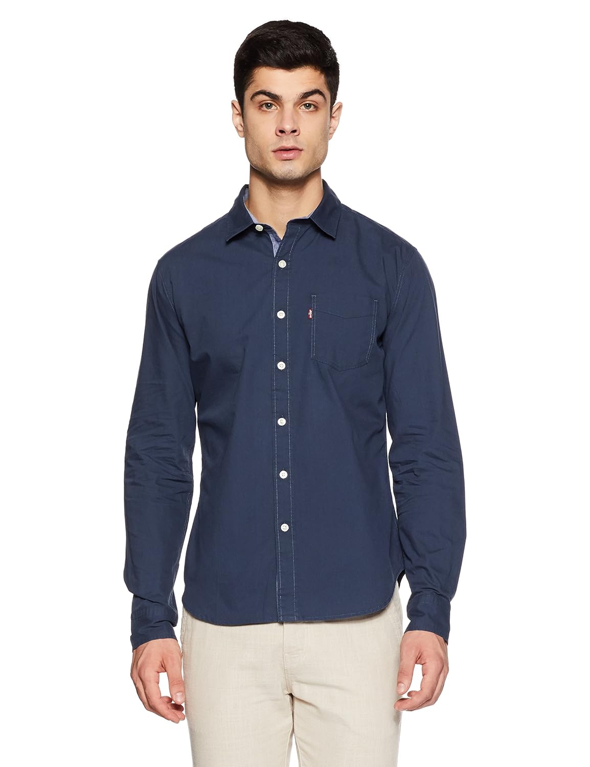 levi's men's solid regular fit casual shirt