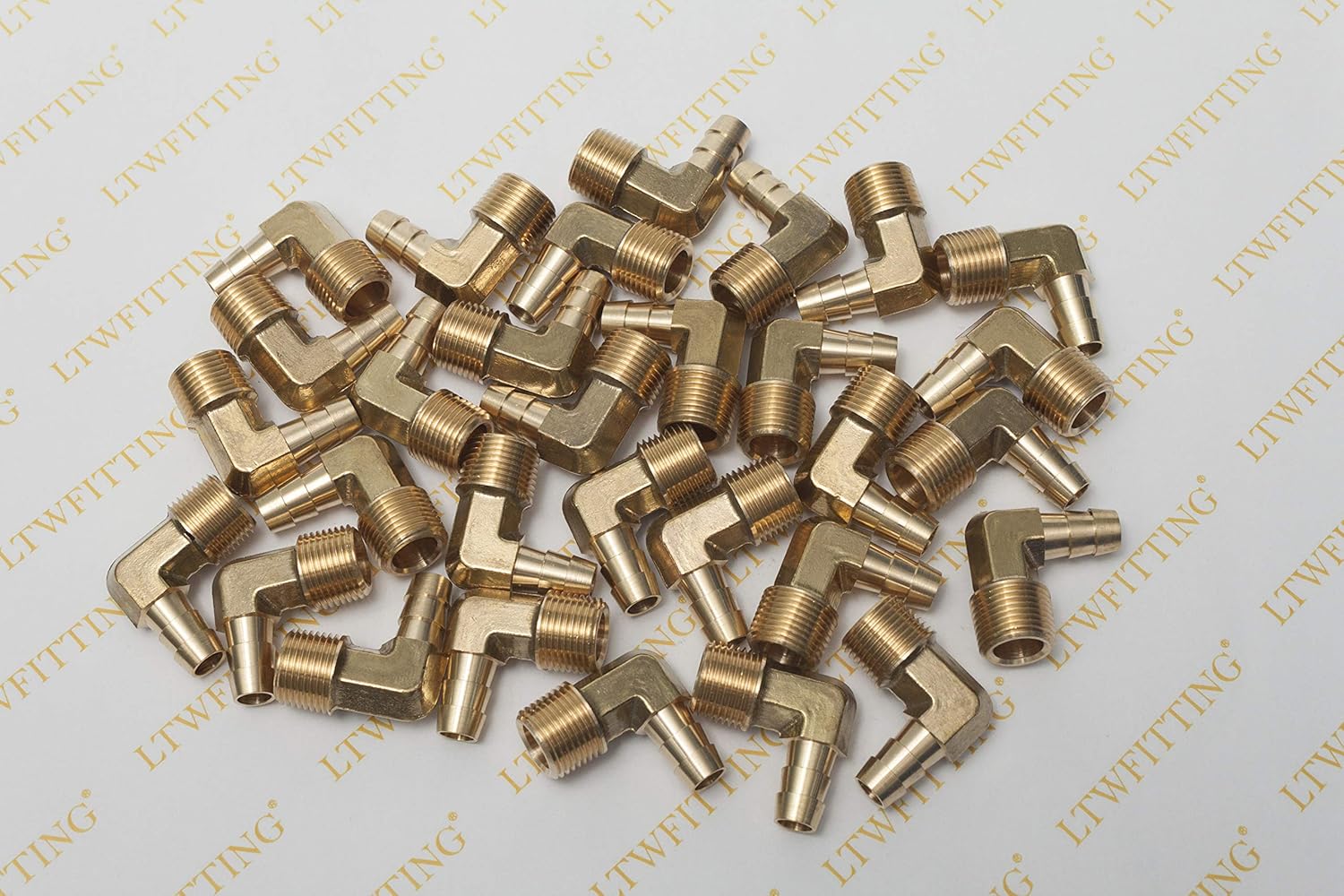 LTWFITTING 90 Deg Elbow Brass Barb Fitting 3/8-Inch Male BSPT x 10mm ID Hose(Pack of 25), 10mm ID Hose x 3/8" Male BSPT - Image 3