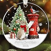 LUCAGIFT Bunny Ornament - Bunny Ornaments for Christmas Tree, Rabbit Ornaments - Rabbit Gifts for Women, Lovers, Girls - Gifts for Cute Animals Lovers - Acrylic Christmas Ornament 2025