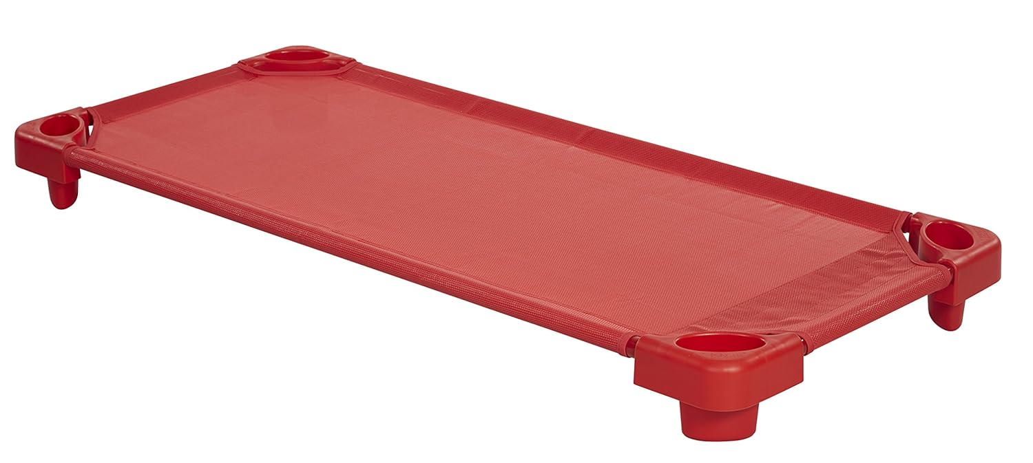 מטבח ECR4Kids Children's Naptime Cot, Stackable Daycare Sleeping Cot for Kids, 52" L x 23" W