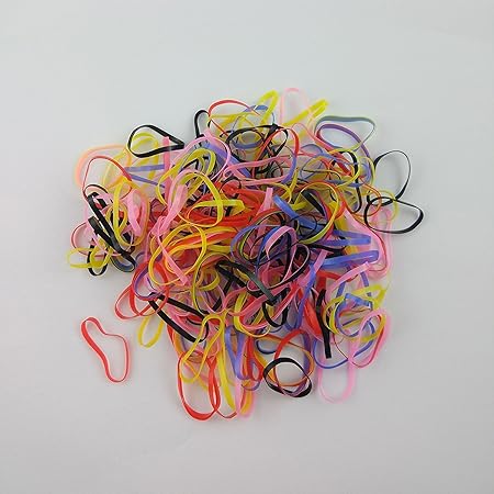 Amazon.com : 500Pcs Elastic Hair Bands Multi Color Rubber Bands Rubber