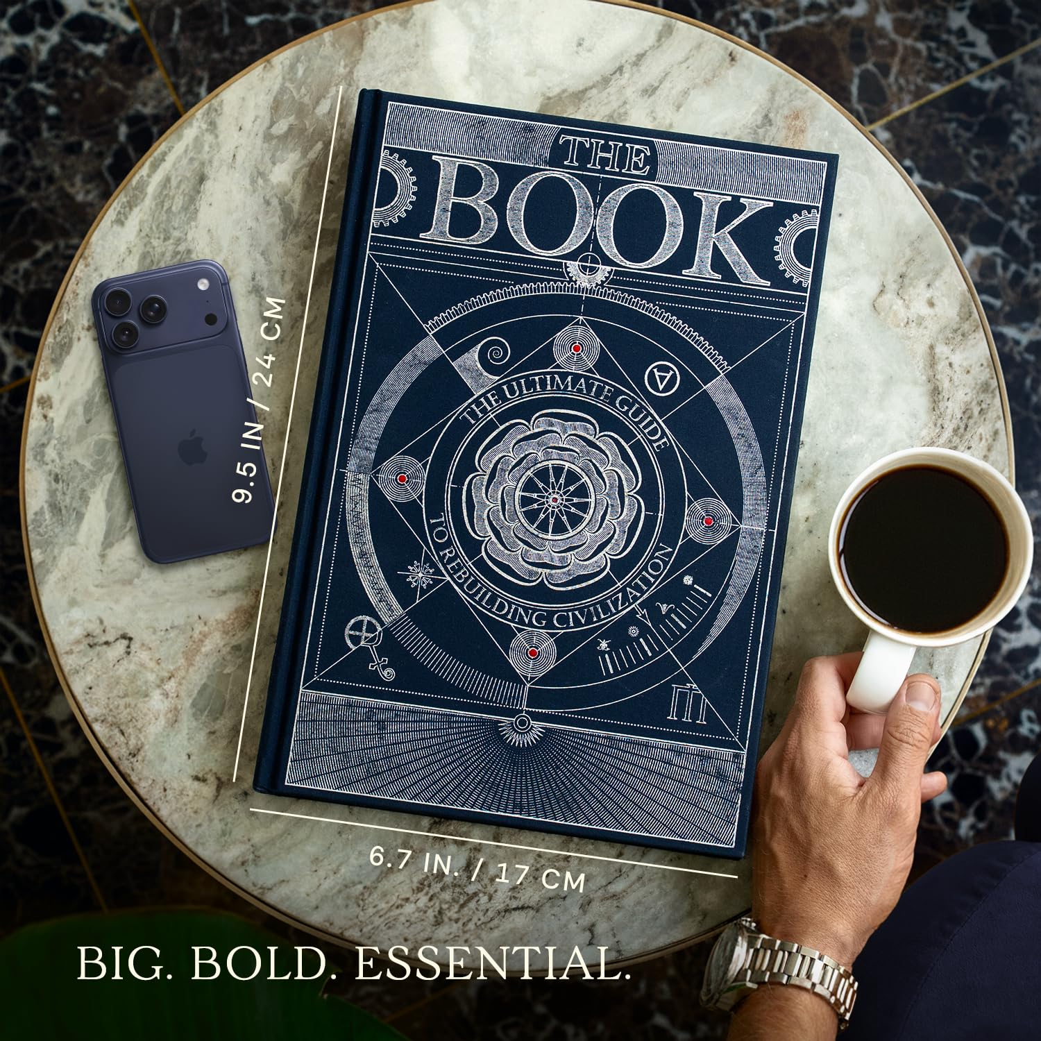 The Book. The Ultimate Guide to Rebuilding a Civilization - Inspirational Science Books for Adults - Unique Artifact - Knowledge Encyclopedia with Over 400 Pages of Detailed & Catchy Illustrations