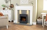 Adam Honley Fireplace Pure White Grey Oslo Electric Stove Black 48 Inch view 3