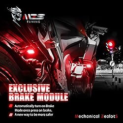 MZS Motorcycle LED Light Kit, Multi-Color Neon RGB