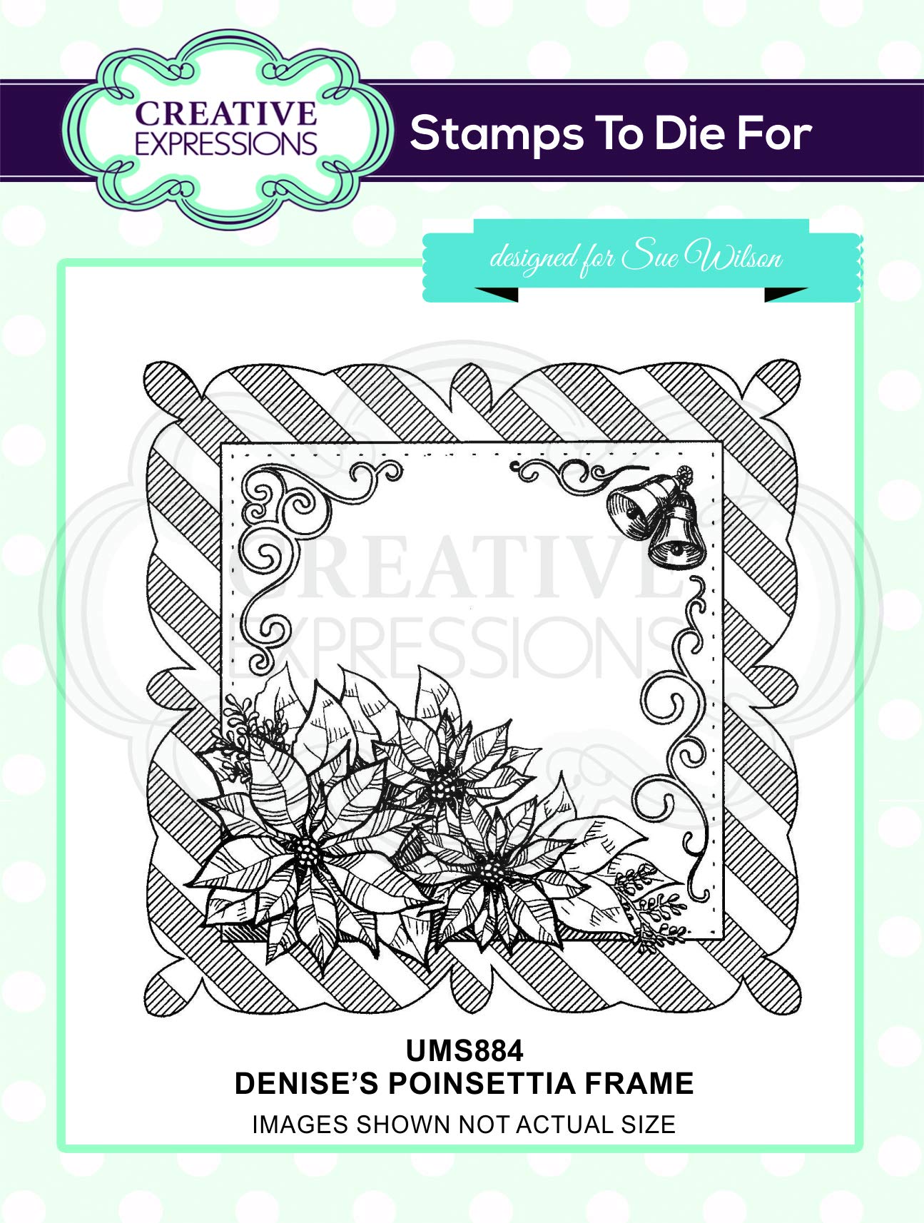 Creative Expressions Stamps to Die for-Denise's Poinsettia Frame, Grey, one Size
