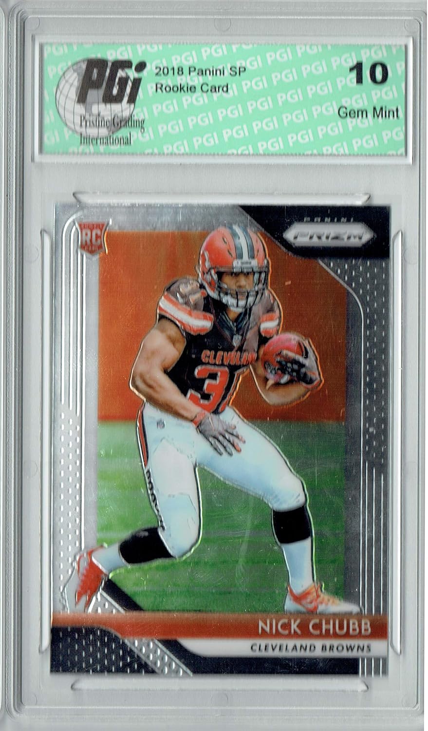 nick chubb jersey card