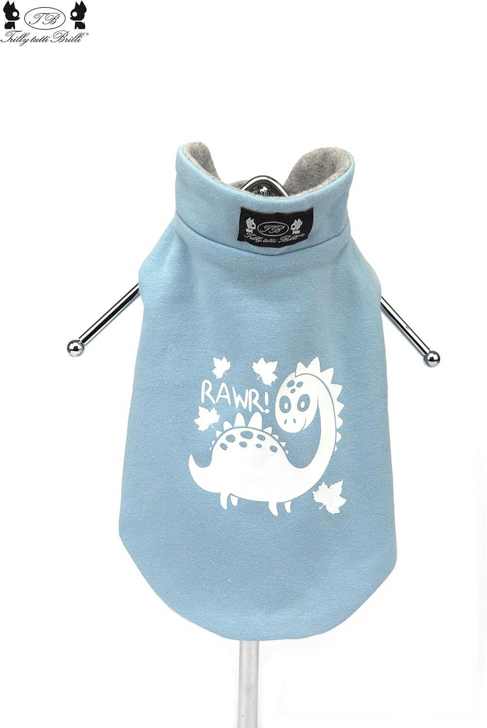 Trilly Tutti Brilli Bruce Rawr Dinosaur Sweatshirt (Blue, XS), azure
