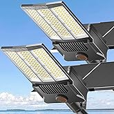 Deepn Solar Street Light 12000W Aluminum Commercial Grade Solar Parking Lot Lights with Motion Sensor & Dusk to Dawn IP67 Waterproof Heavy Duty Security Flood Lights for Street, Yard, SZ4000, 2Pack