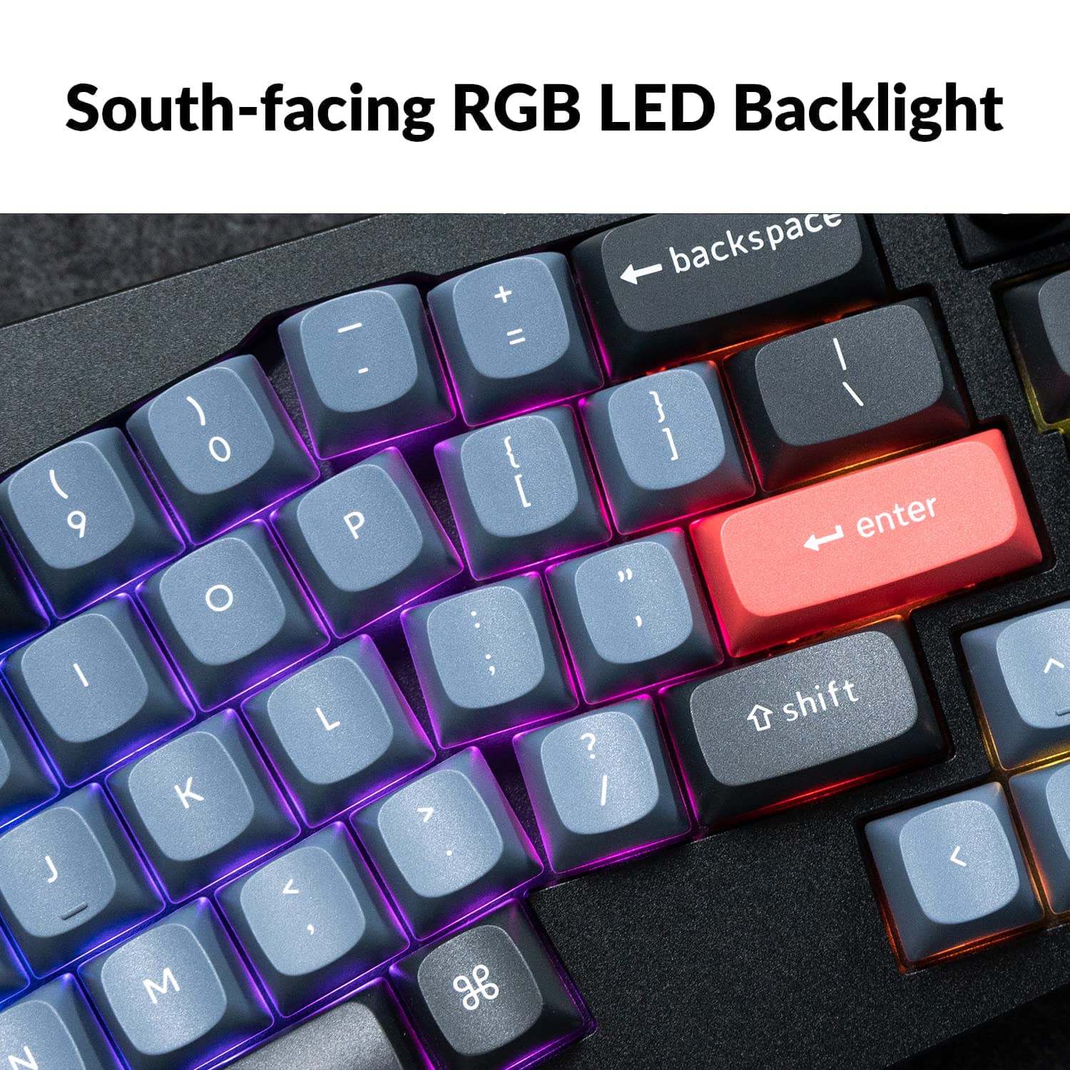 Keychron Q8 Wired Custom Mechanical Keyboard Knob Version, 65% Alice Layout QMK/VIA Programmable with Hot-swappable Gateron G Pro Red Switch Double Gasket Compatible with Mac Windows Linux (Black)