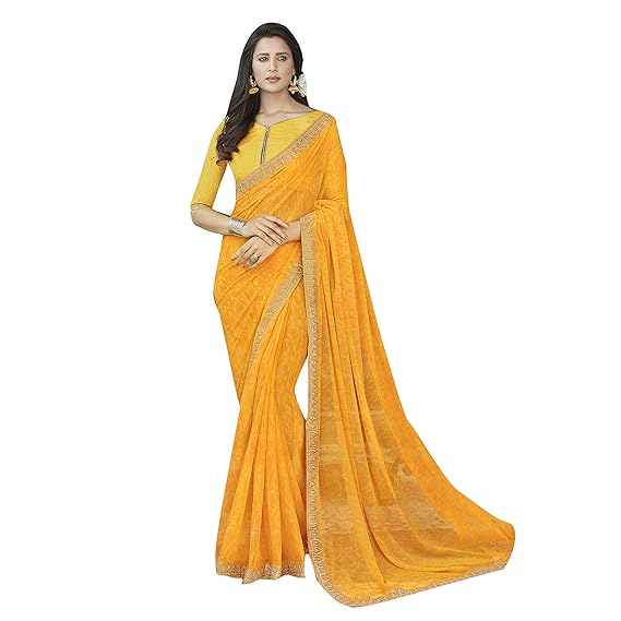 Shaily Yellow Pure Silk Printed Saree [BLUECITY3002SSR1]