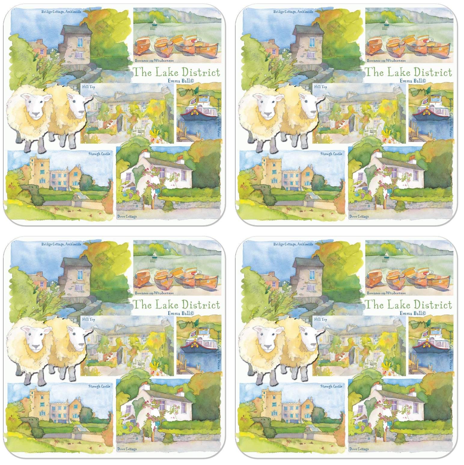 Emma Ball - "Lake District Coasters - Set of 4