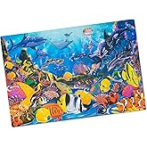 Melissa & Doug Underwater Ocean Floor Puzzle, 48 pc Jumbo Jigsaw Puzzle, Educational Screen Free Activity for Toddler, Presch