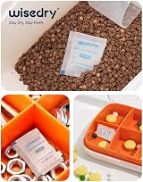 wisedry Silica Gel Sachets 5g x60 with Orange Humidity Indicator Food Grade view 6