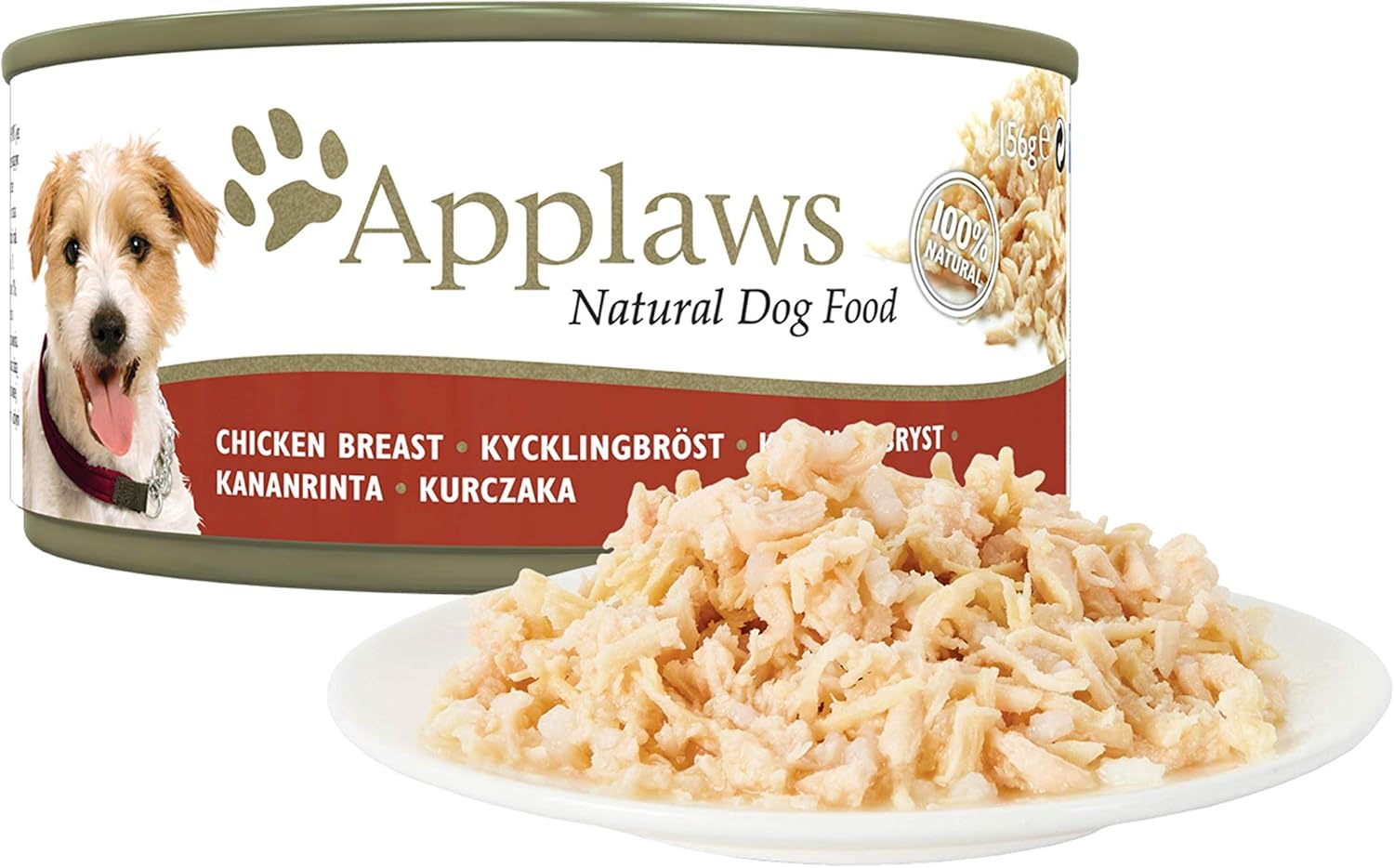 Applaws 100 Percent Natural Wet Dog Food, Chicken Breast in Broth 156 g Tin (Pack of 12), red, 156 g (Pack of 12) - Image 4