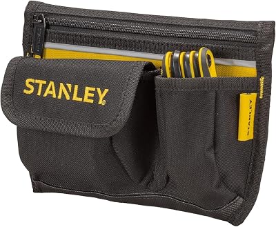 STANLEY 600 Denier Tool Pouch Zippered Pocket Adjustable Belt 1-96-179