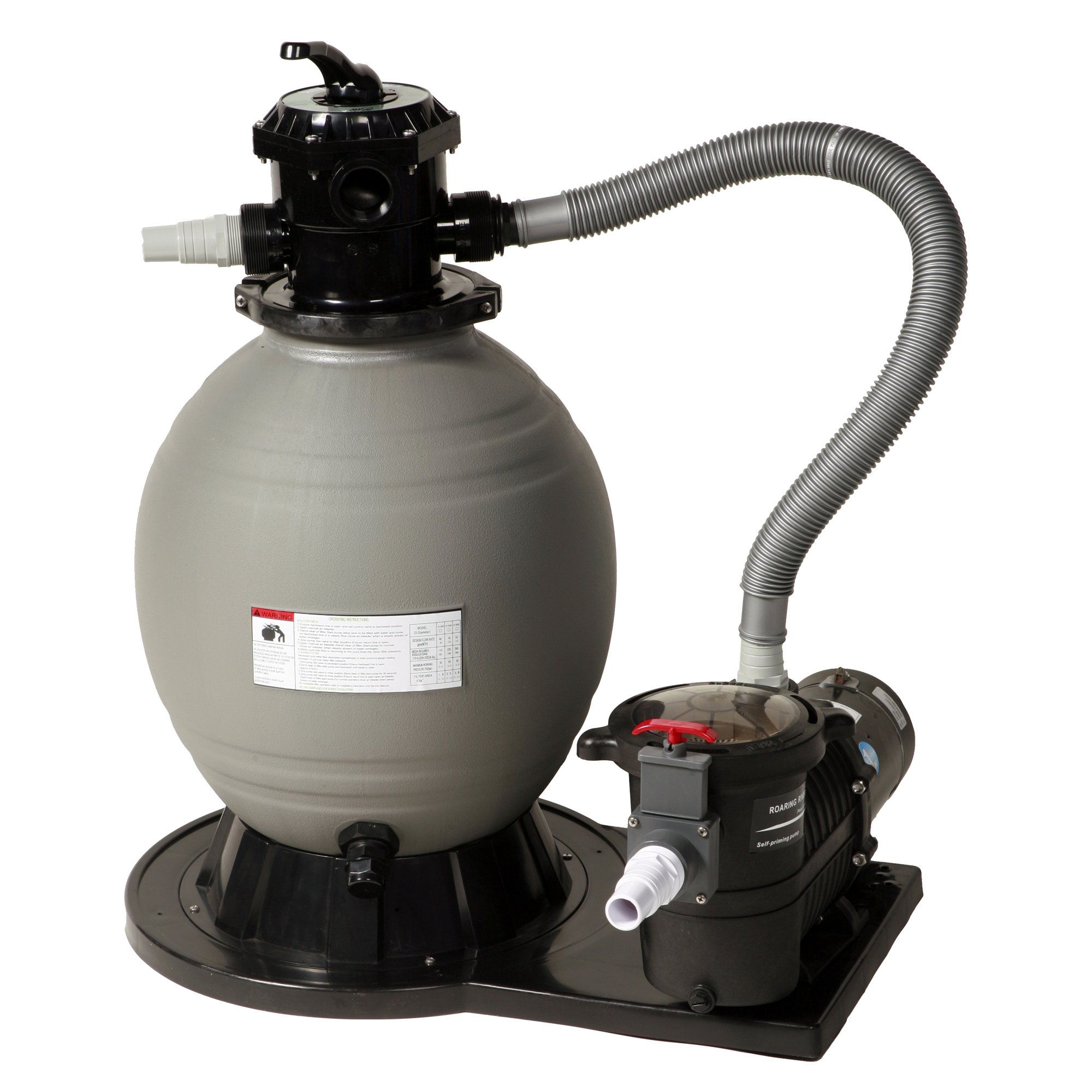 Photo 1 of Blue Wave Sandman Pool Sand Filter with Pump for Above Ground Pools - 18-Inch Sand Pool Filter System with 1 HP Above Ground Pool Pump - Complete Installation Kit with 6-Position Multi-Port Valve