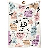 Jetuconme Gifts for Christian Women, Religious Gifts for Women,Religious Birthday Gift, Christian Blanket for Sister Friend Daughter Mom Throw Blanket 60"x50"